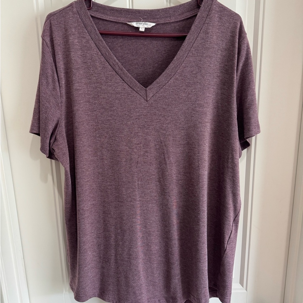 Women's V-Neck Purple Top